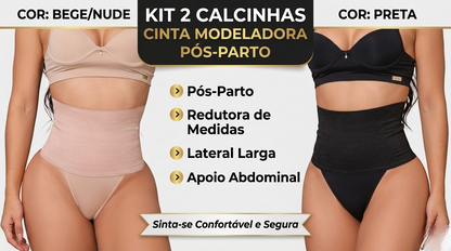 K it2 Calcinhas Cinta Modeladora Lateral Pós-Parto